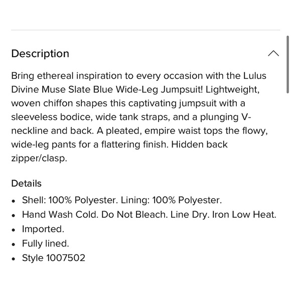 Lulus Divine Muse Slate Blue Wide Leg Jumpsuit Size XS NWT - Picture 15 of 16